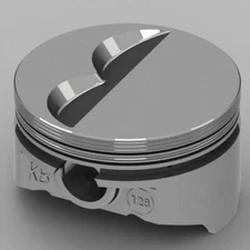 KB KB128.030 Flat Top Piston Set 4.155 Bore minus 7cc For SBC