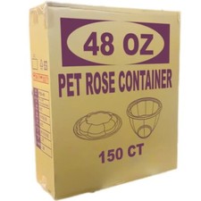 150 Pack Plastic Salad Bowl 48 Oz Disposable Salad Container With Airtight Lids