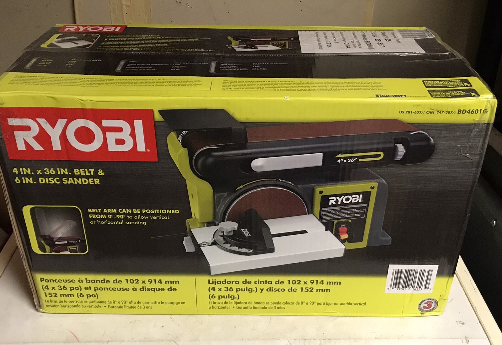 RYOBI BD4601G Combo 4x36 Belt Sander 