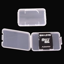 5pcs Clear Plastic Memory Card Case Holder For SD SDHC Micro SD Adapter