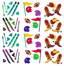 Mrs. Grossman's Sports Sticker sheets 6.5" X 2"