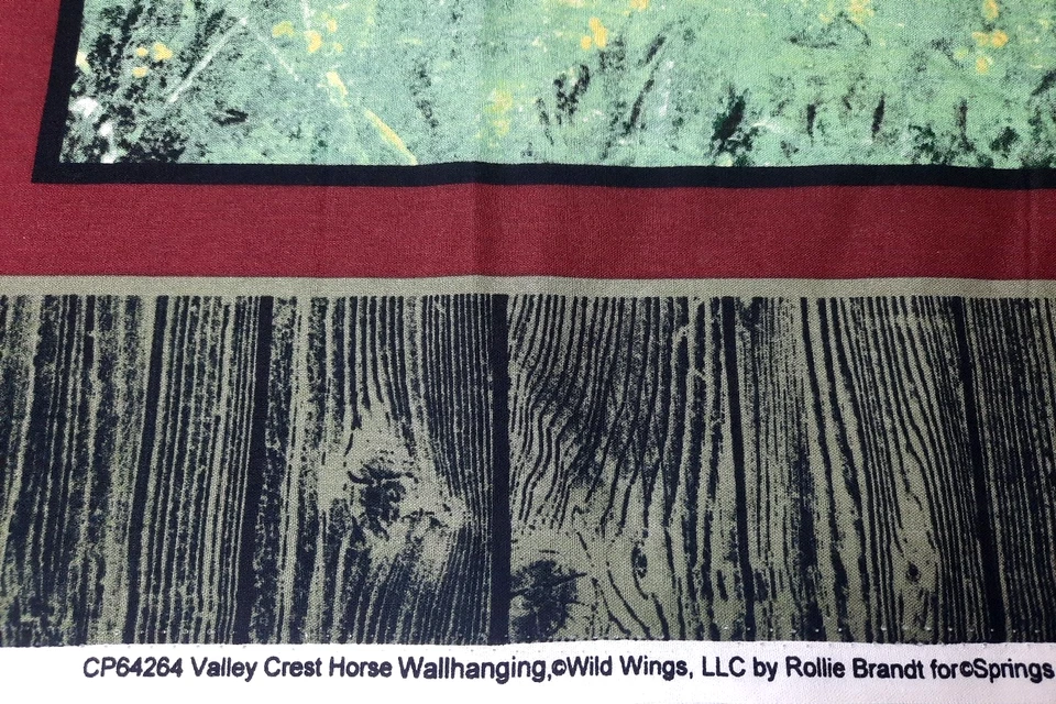 Panel de tela 36"x44" Valley Crest caballos y potros granero alas salvajes resortes creativo Foto 2 de 4