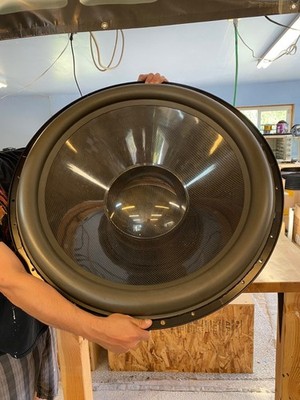 composite 32'' subwoofer cone made to order your choice of face material! 6'' coil