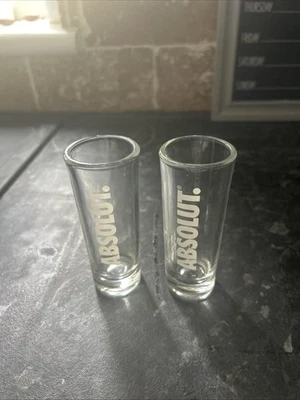 Absolut Vodka Shot Drinking Glasses x 2 - Image 1 of 4