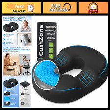 Cooling Gel Memory Foam Donut Pillow Cushion for Tailbone Pain Relief - Office,