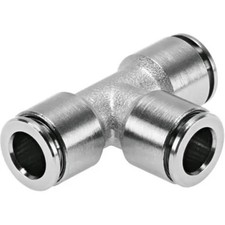 1PC FESTO CORPORATION NPQH-T-Q8-E-P10 Tube Fitting, T, Nickel Plated Brass, air