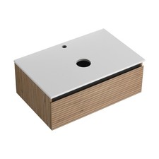 30'' Wall-Mounted Bathroom Vanity  1-Soft-Close Drawer