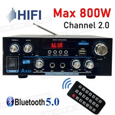 AK55 HiFi Digital Amplifier 90W Peak, Bluetooth 5.0, FM Radio, Remote Control