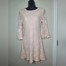 Lulus Favorite Flair Soft Pink Lace Mini Dress sz XS CD108L