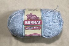 NOS Bernat Softee Baby Yarn - 30300 Baby Denim Marl / Blue - 5oz. 3 Ply