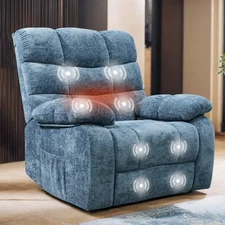 FLEXISPOT OKIN Dual Motor Oversized Power Lift Recliner Chair Heat & Massage