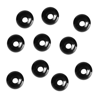10 Stück schwarz Kunststoff elastische Schock Schnur Seil Toggle Ball Ende Lock