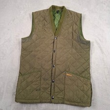 Barbour Waistcoat Mens Large Olive Quilted Eskdale Gilet Shooting Country