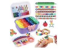 Inscraft 17500 Rubber Loom Bands w/ 3 Layers - w/28 Colors Bracelet Maker Kit