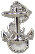 Navy Wave Anchor Hat Pin