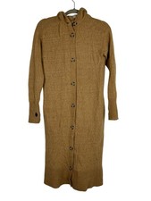 Everlane Women's Dress Wool Blend Long Button-Up Cardigan Small Brown