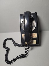 Vintage Rotary Dial Wall Phone A/B 554 Black Western Electric Illinois Bell 1963