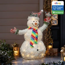 New 2025 Premium Christmas Snowman Outdoor Decorations LED Light Yard Decor US