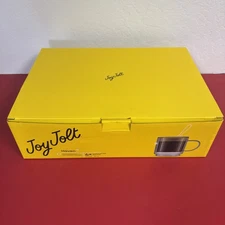 Joy Jolt Haven Fluted Glass Mugs, Set of 6 Ribbed Double Wall Coffee Mugs, New