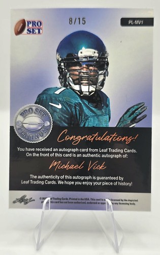 2023 Leaf Pro Set Platinum Michael Vick Auto SPP 8/15 - Falcons - Bild 3 von 3