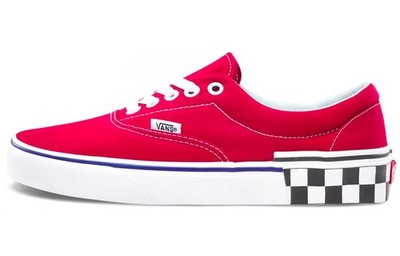 Era Vans Check Block - Tango Red VN0A38FRVOR