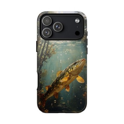 For iPhone/Galaxy/Pixel | Phone Ink Case - Northern Pike Fish Swimming Jack