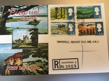 GB STAMPS HAMPSTEAD FINCHLEY ROAD FIRST DAY COVER 1966 LANDSCAPES