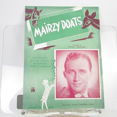 MAIRZY DOATS Sheet Music feat. BING CROSBY Drake Hoffman Livingston 1943 P/V/G
