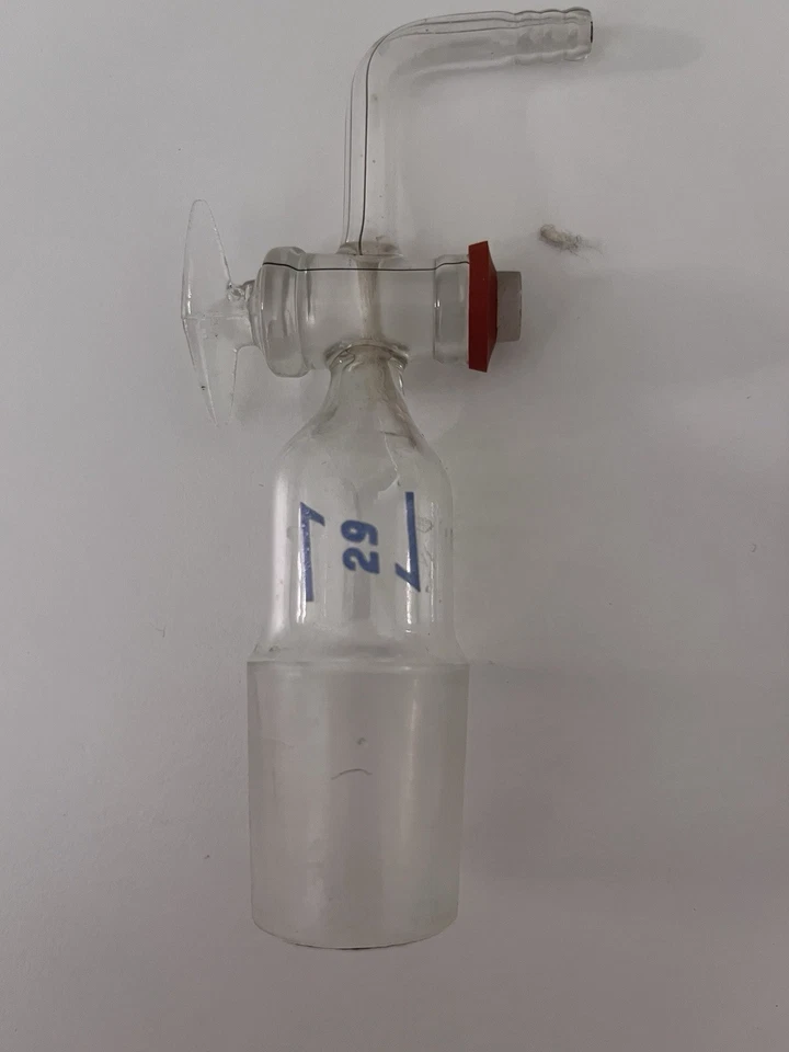 Vakuum Exsikkator  DM30 30 cm Labor mit Glasknopfdeckel, Keramikeinsatz und Hahn - Bild 4 von 4