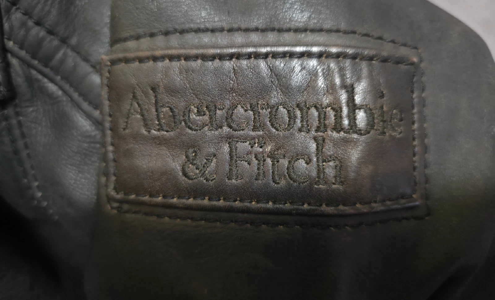 Abercrombie & Fitch Slant Rock Leather Jacket Y2K Biker Bomber Jacket Vintage image 8