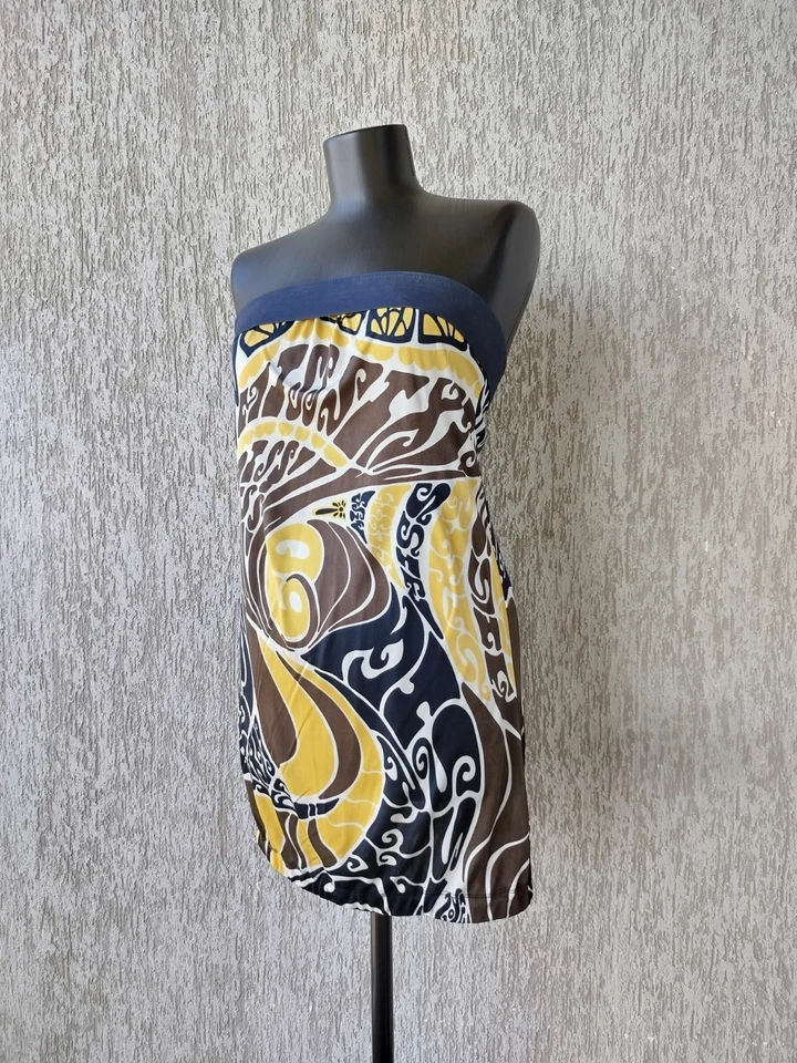 Túnica Miss Sixty Top Tubo Sin Tirantes Letras Viscosa De Colección Y2K Talla XS-S Foto 2 de 4