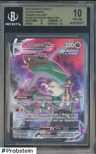 2022 Pokemon Silver Tempest #TG20 Rayquaza VMAX BGS 10 PRISTINE