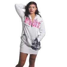 Neuer Yakuza Damen Pareidolia Long Kapuzenjacke - Weiß