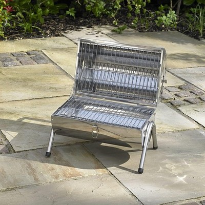 Tragbarer Fassgrill Edelstahl Dual Cooking Layout BBQ