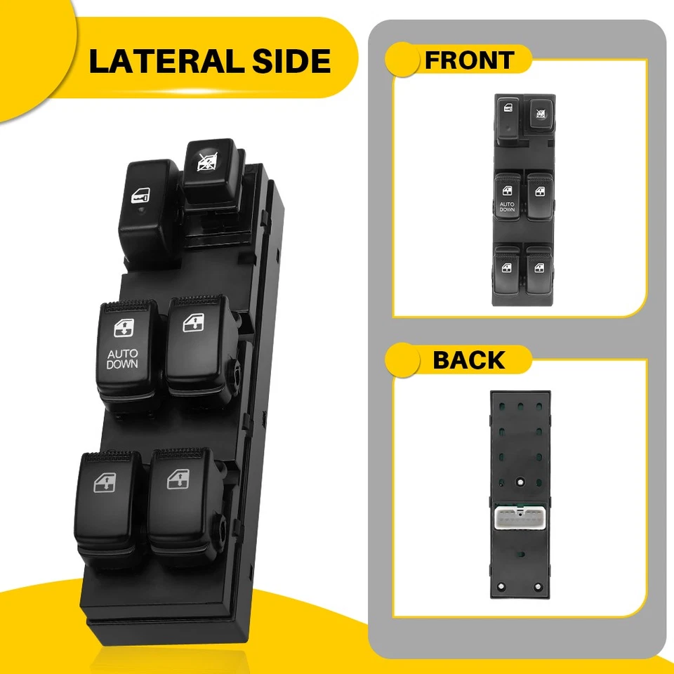 Interruptor de control de ventana eléctrica delantero izquierdo para Kia Sportage 2005-2009 Foto 4 de 4