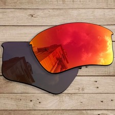 hdhut Replacement Lenses for-Oakley Flak Jacket XLJ Sunglass Fire Polarized
