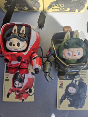 Pop Mart the Monsters x Kow Yokoyama Ma.K Series Bundle Flame + Darksteel Labubu