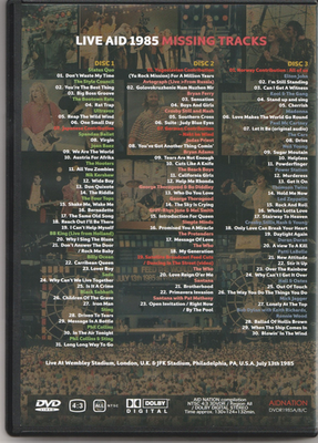 VARIOUS ARTISTS - LIVE AID 1985 : MISSING TRACKS (3DVDR) * | eBay