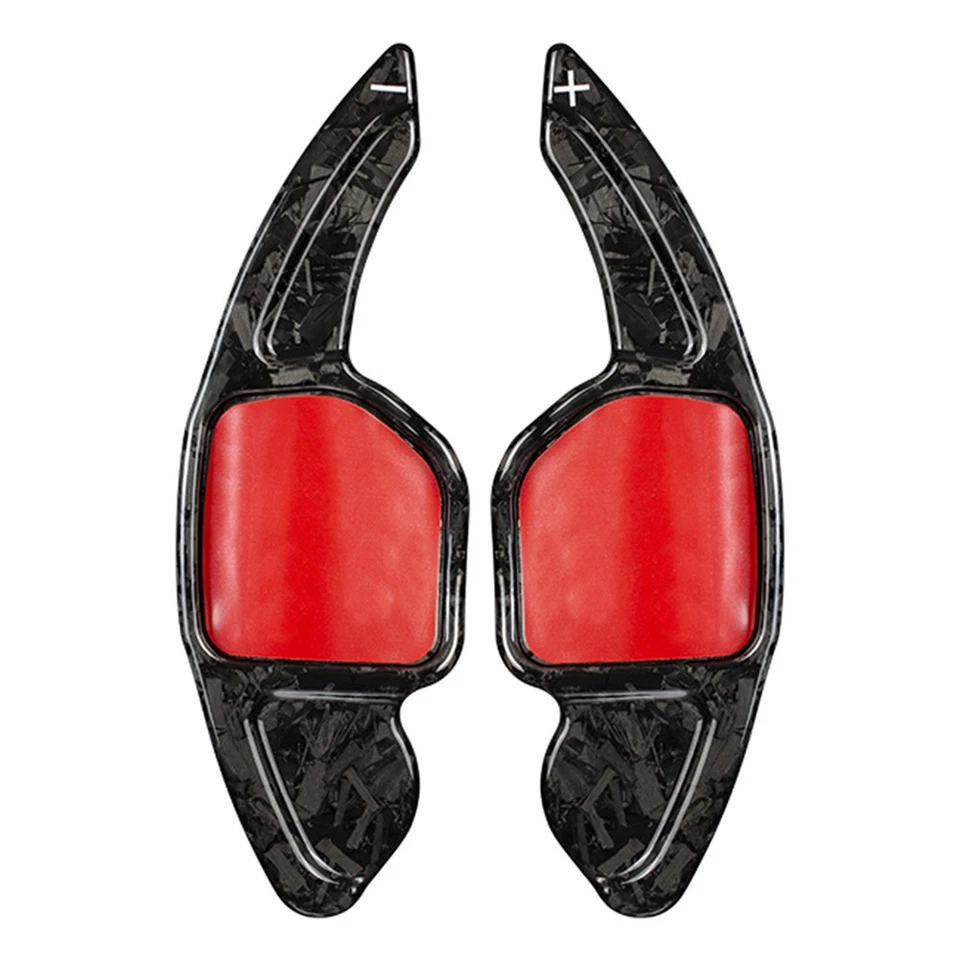 Carbon Fiber Steering Wheel Paddle Shifter Extension Fit Audi A4L A8 S5 S6 09-12 - Image 3 of 4