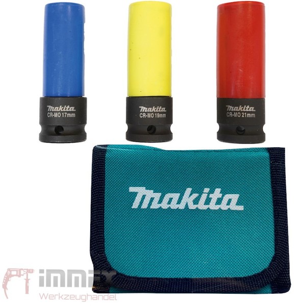 "Makita SteckschlüSsel-Set \"Kfz\" E-12354 17Mm 19Mm 21Mm 1/2'' FüR Schlagschrauber"-image