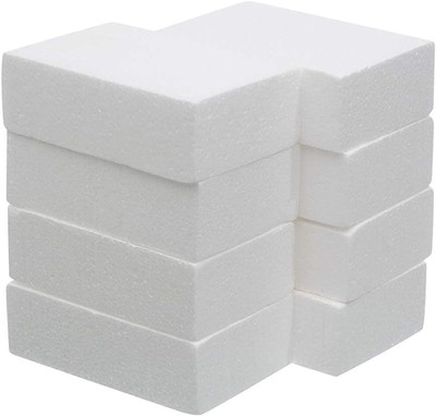 Crafare 8 Pack Craft Foam Blocks 6X4X2In Polystyrene Brick Rectangle for Arts Sc