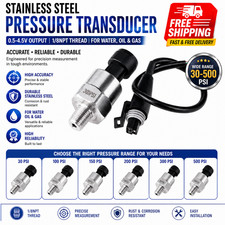 30-500 PSI Pressure Transducer Sensor 5V 1/8N...