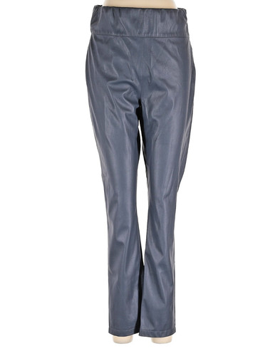 Brochu Walker Blume Blue Vegan Leather Pull On Pant High Waist Size Medium