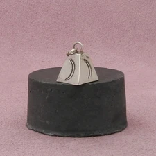 sterling silver vintage 3d southwestern cow bell (rings) charm