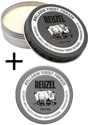 Reuzel  Pomade Matte Extreme Halt    95g Pomade + 35g        100gr=16,92E: