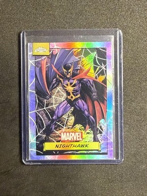 2024 Topps Chrome Marvel #139 Nighthawk Spiderweb Refractor