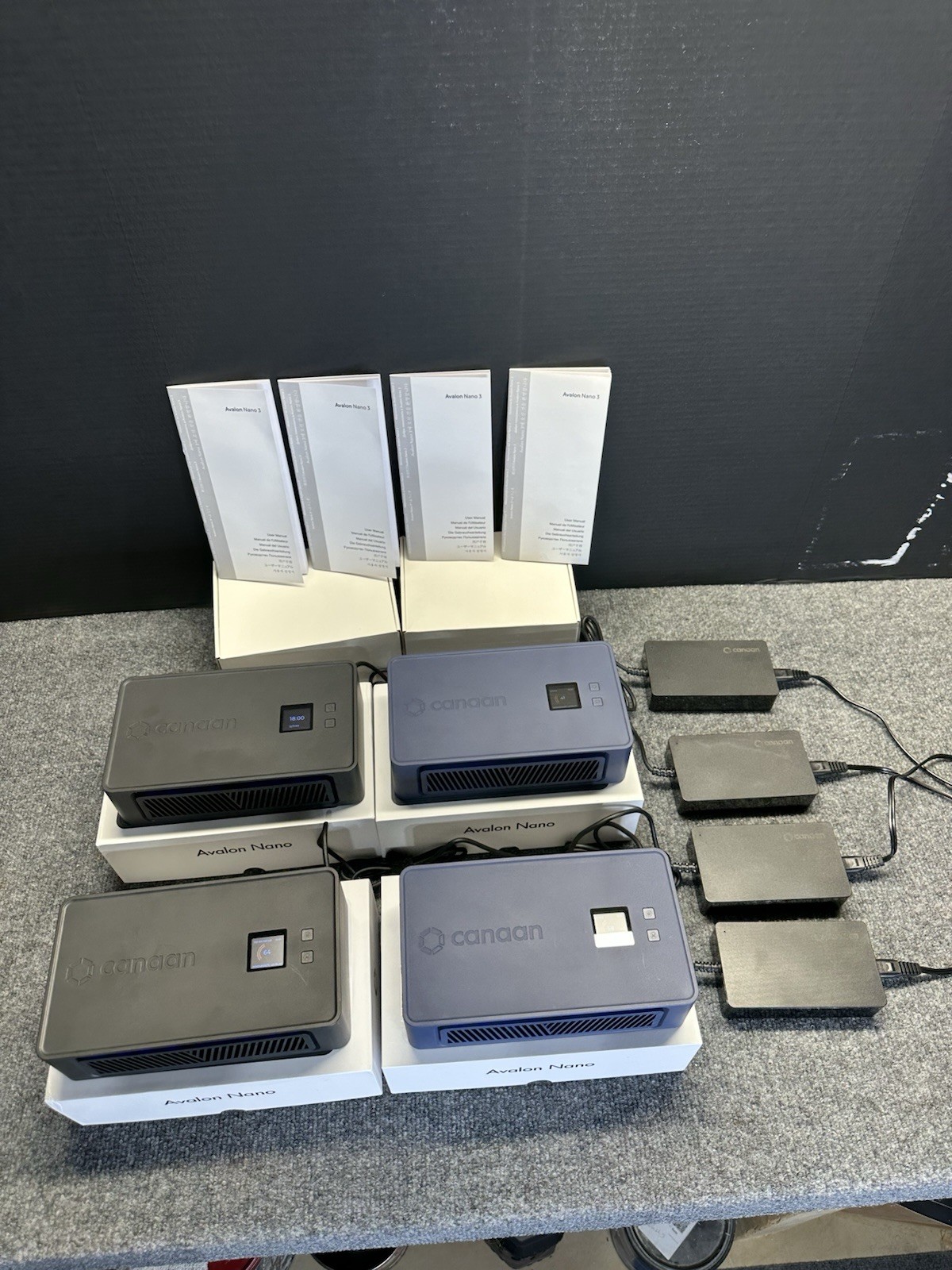 Canaan Avalon Nano 3 (4TH/s) ASIC Bitcoin Miner Lot of 4