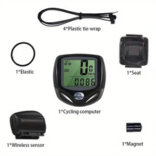 Wireless Bicycle Speedometer Odometer: LCD Display Multi-Function Bike Computer