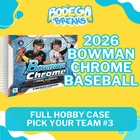 Los Angeles Dodgers -2026 Bowman Chrome Baseball-12 box Hobby Case Break PYT #3