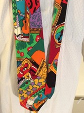 AZIA COLLECTION, NeckTie 100% Silk, Multi-Color 3.5"W/58" L Made In USA